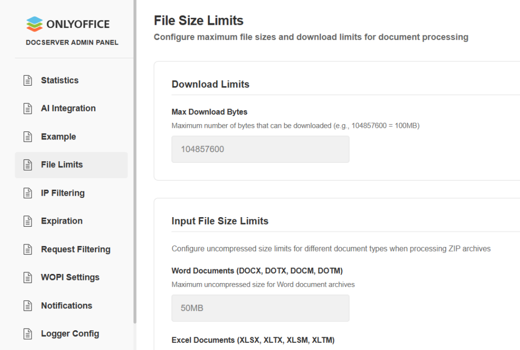 ONLYOFFICE Docs 9.1: Introducing the new Admin Panel for enterprises