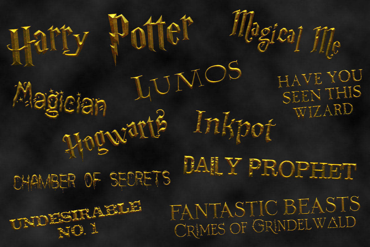 Harry Potter font: where to find and how to use