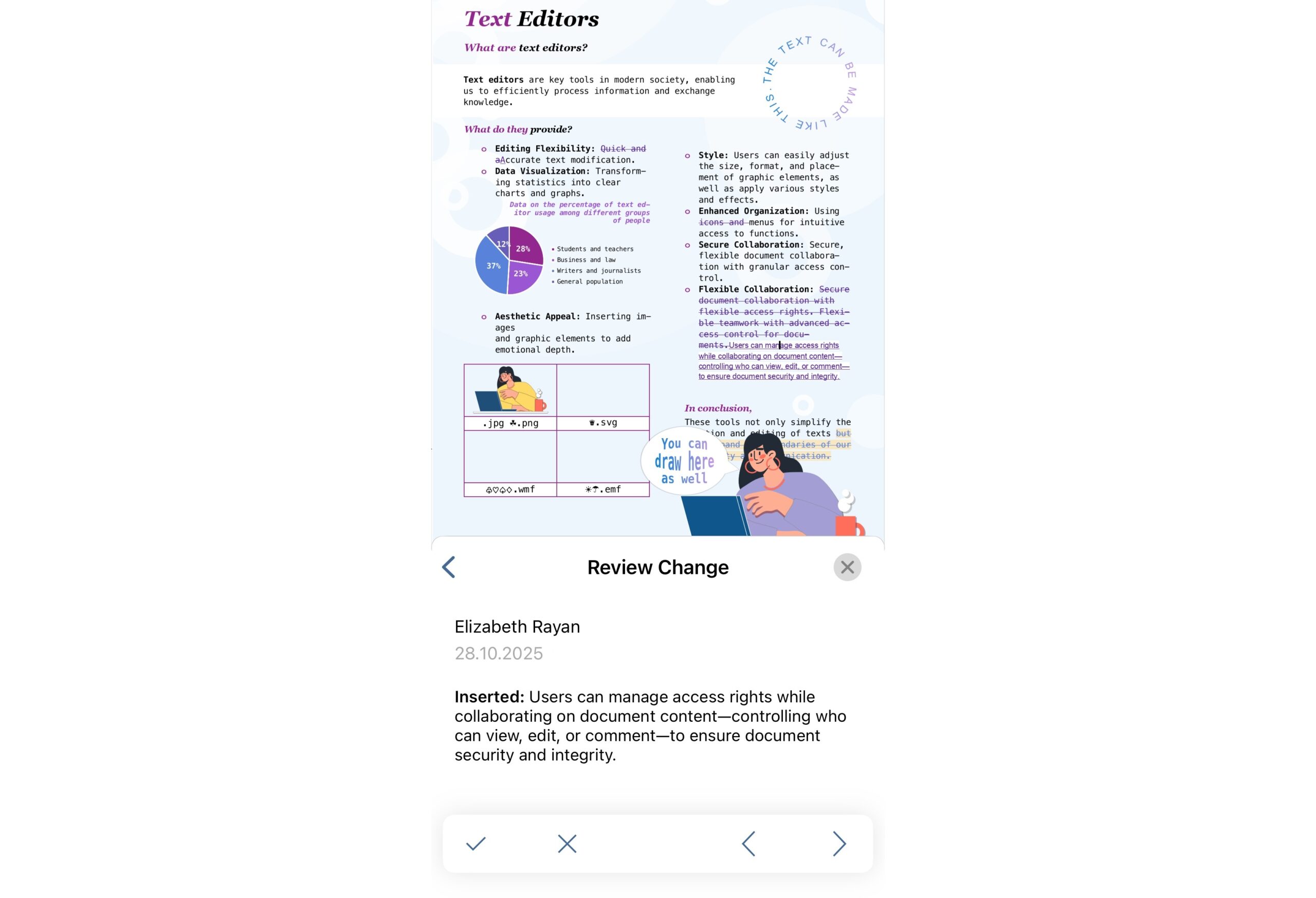 ONLYOFFICE Documents v9.1 for iOS: AI assistant, role-based form filling, RTL text direction, and more