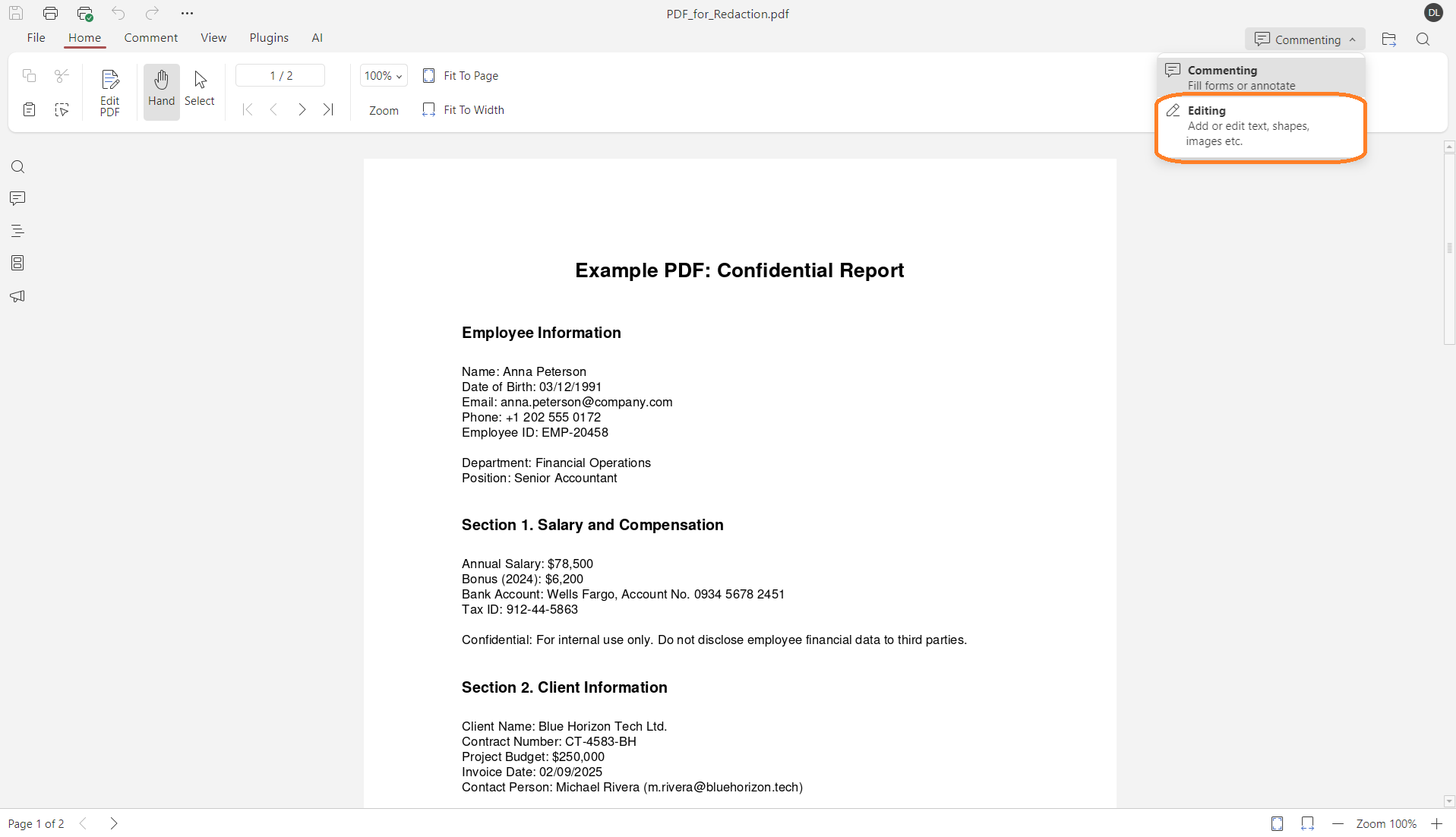 Cómo redactar un archivo PDF