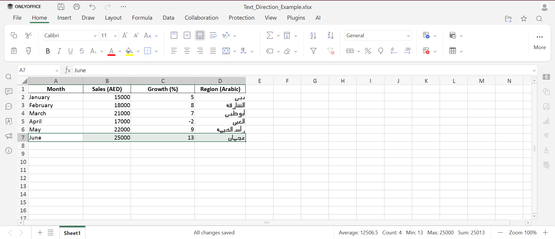 How to change text direction in Excel (rotate or RTL)