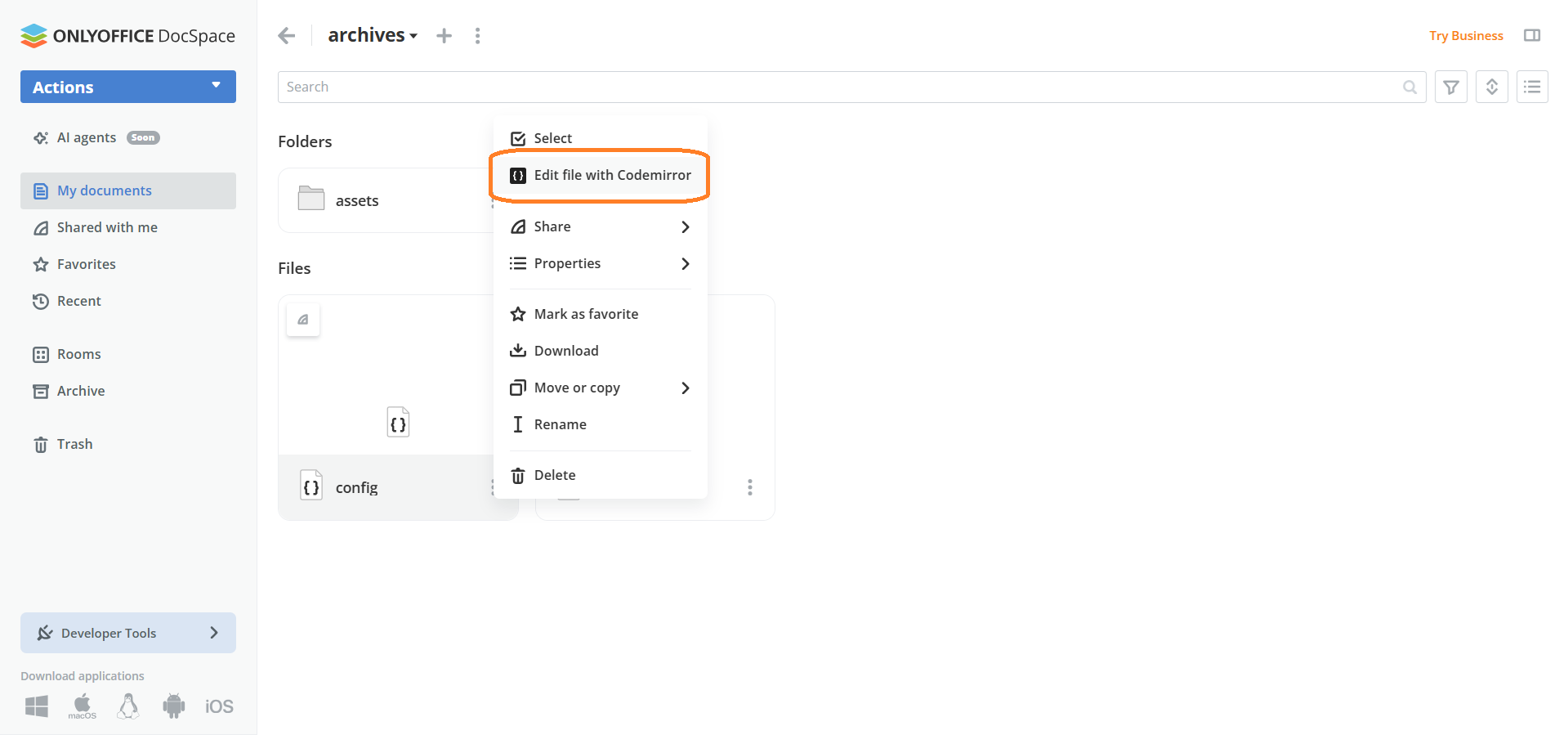 Codemirror plugin for ONLYOFFICE DocSpace released: view and edit code files