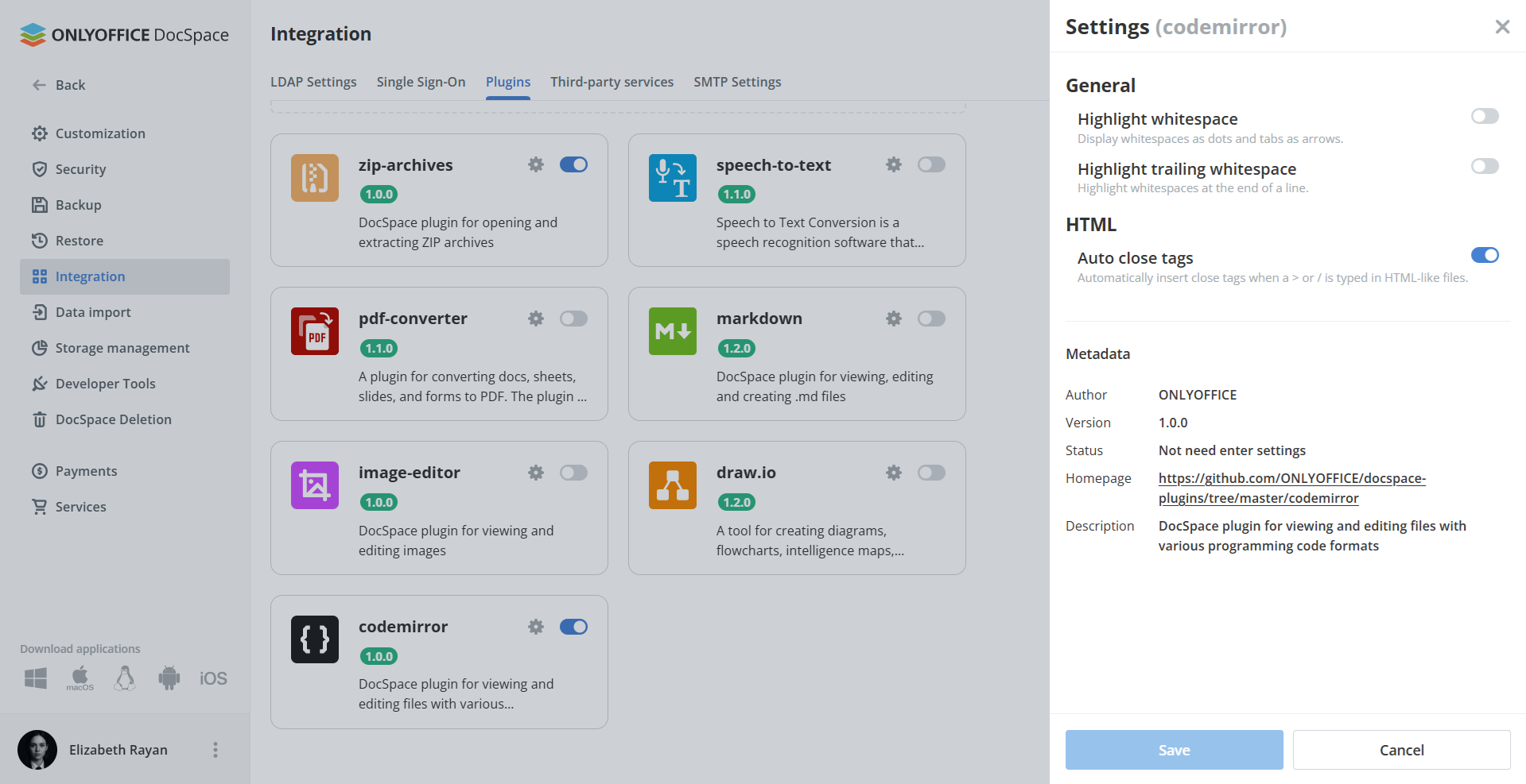 Codemirror plugin for ONLYOFFICE DocSpace released: view and edit code files
