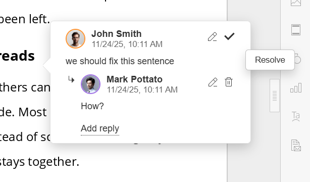 Handling comments in Word