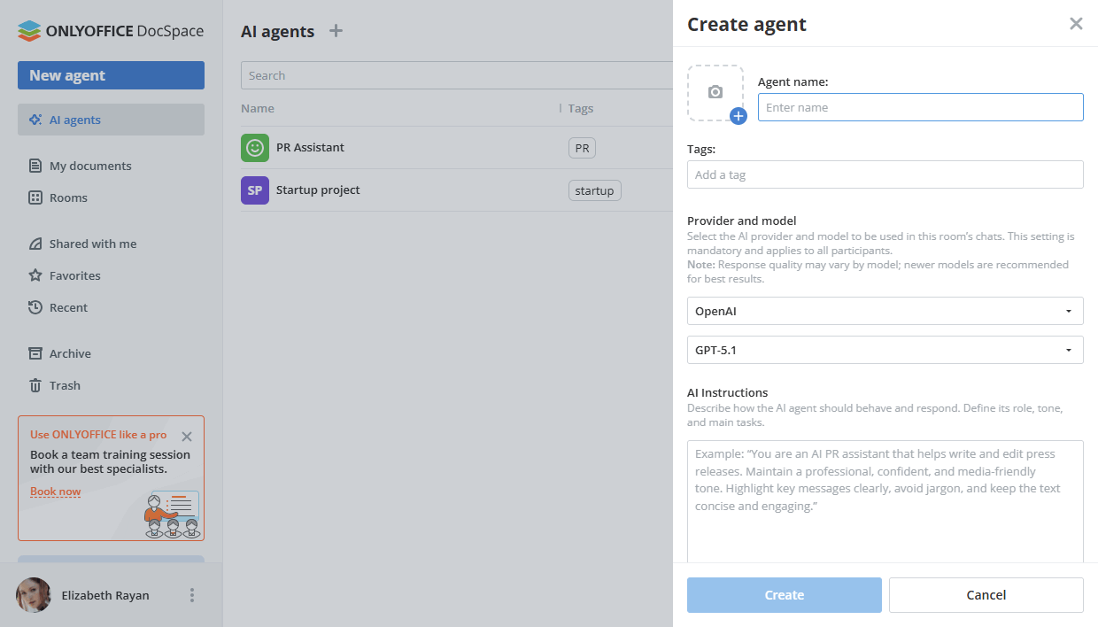 Meet ONLYOFFICE DocSpace 3.6 with AI agents for a new level of intelligent assistance to your daily tasks
