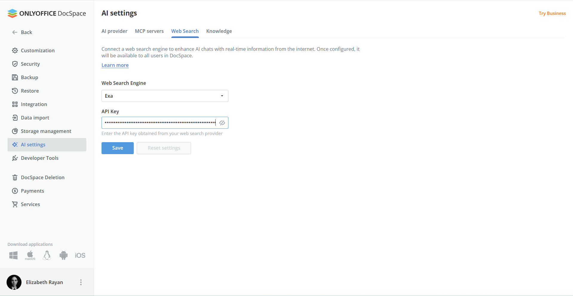 كيفية ربط OpenRouter بـ ONLYOFFICE