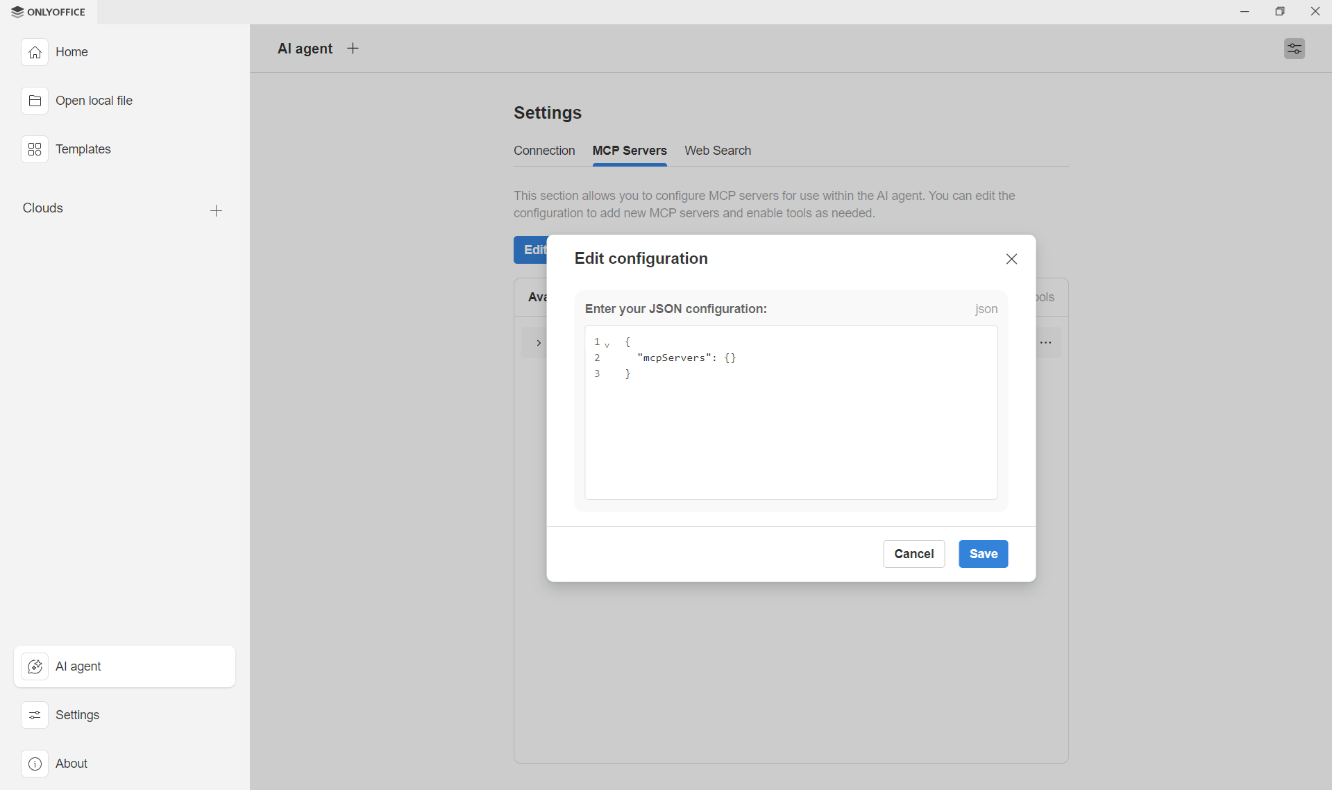How to сonnect the ONLYOFFICE DocSpace MCP Server to Desktop Editors