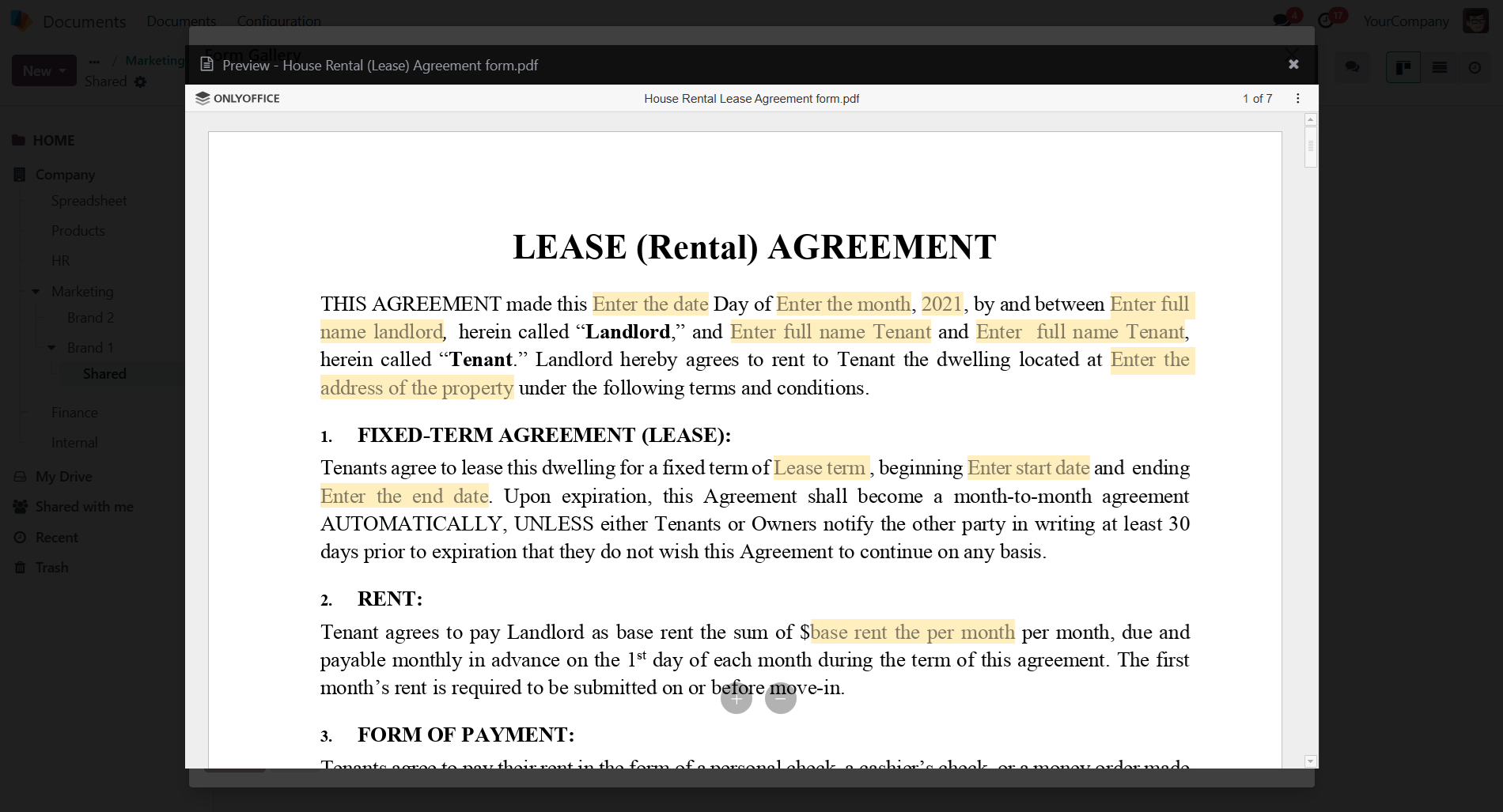 ONLYOFFICE connectors for Odoo updated: advanced file sharing, improved form creation, and extended format support