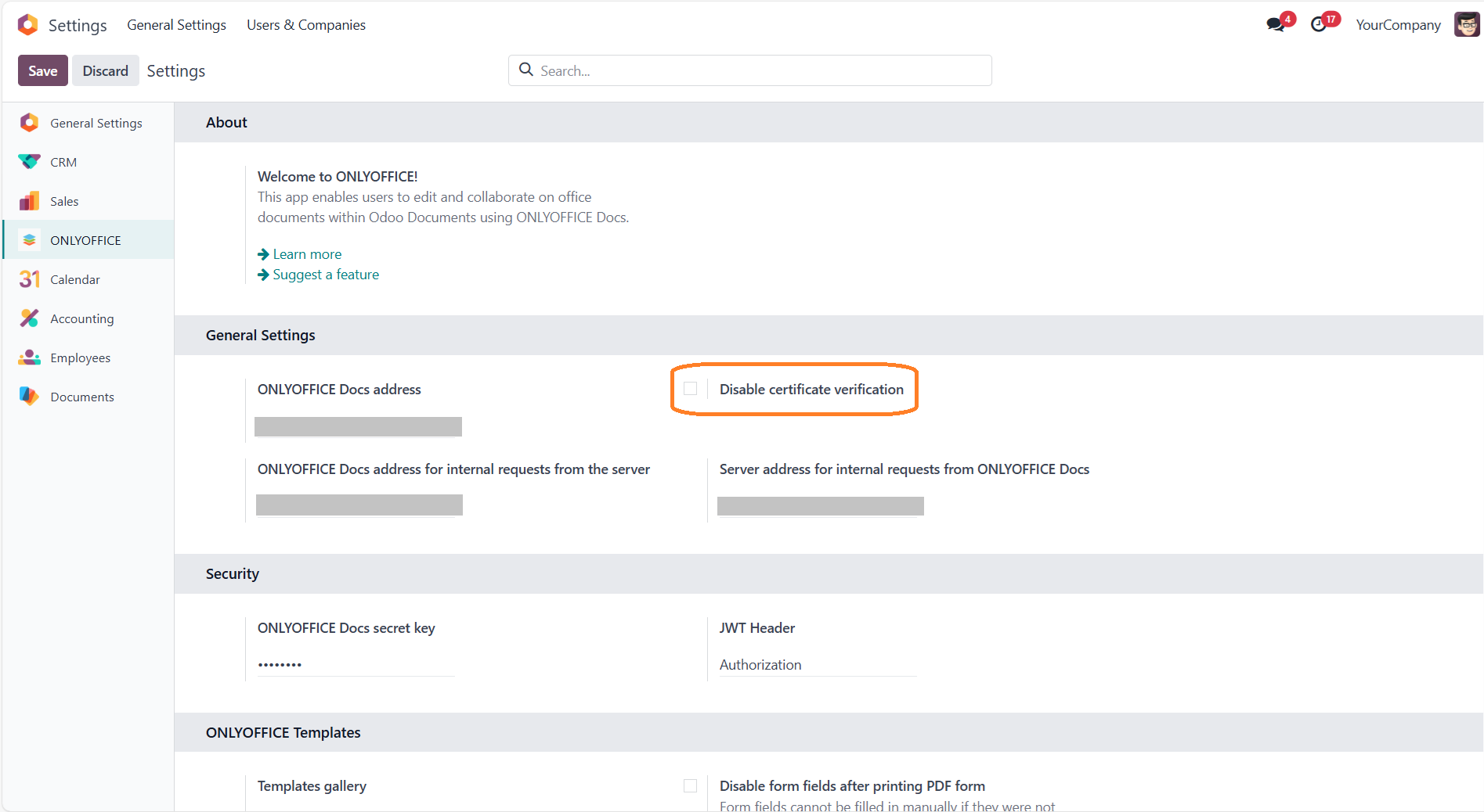 ONLYOFFICE connectors for Odoo updated: advanced file sharing, improved form creation, and extended format support