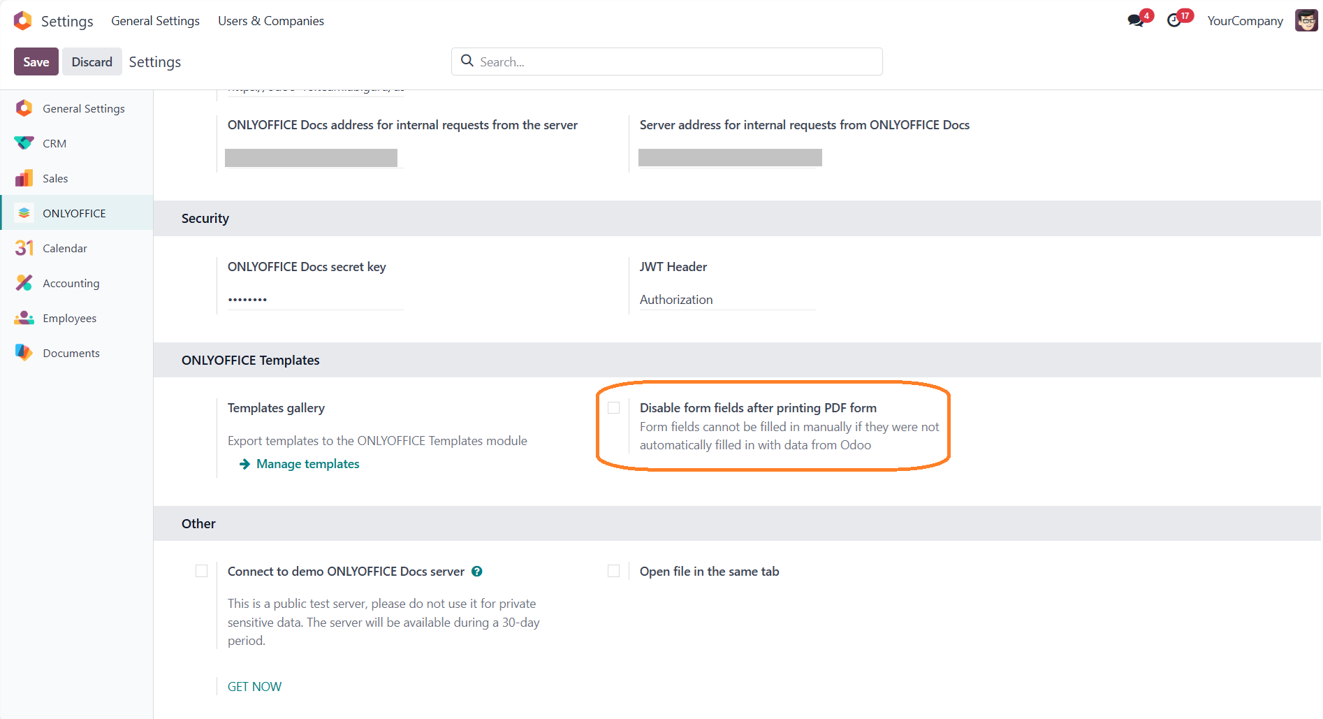 ONLYOFFICE connectors for Odoo updated: advanced file sharing, improved form creation, and extended format support