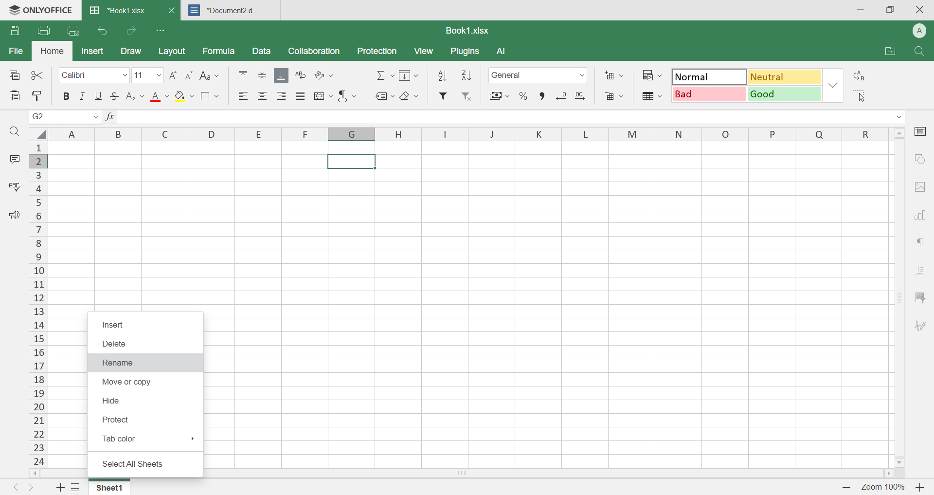 كيفية إعادة تسمية ورقة في ملف Excel