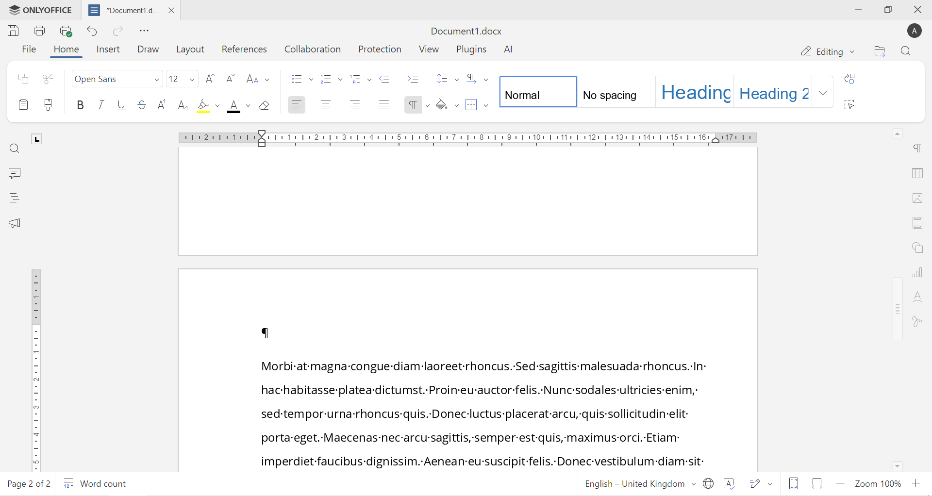 How to add and delete a section break in a Word file