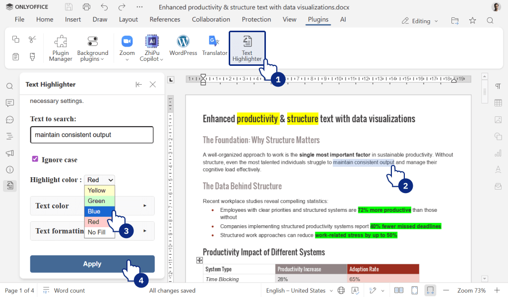 Introducing the Text Highlighter plugin: Easily emphasize and organize important text in your documents
