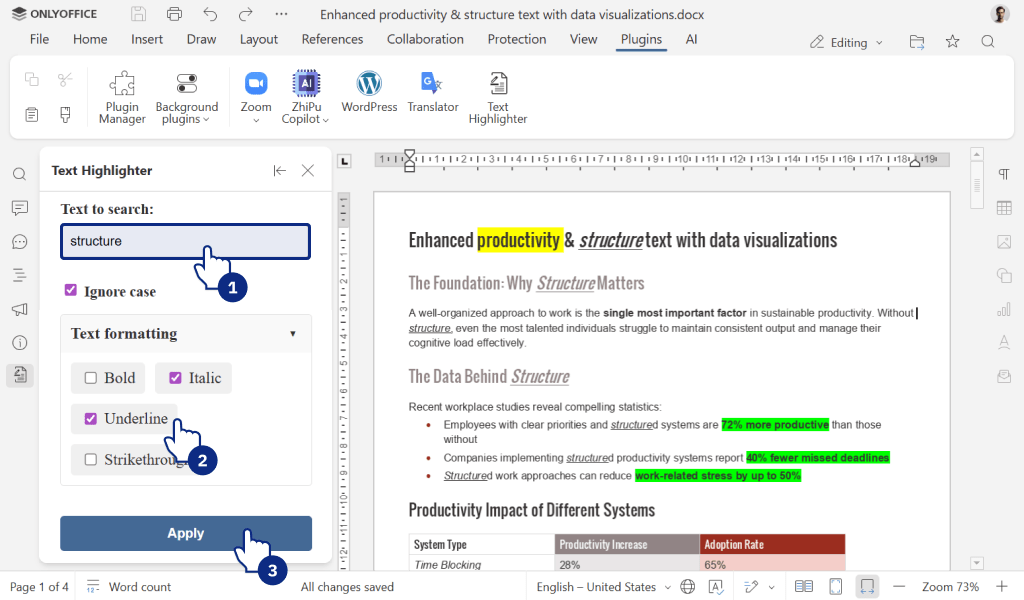 Introducing the Text Highlighter plugin: Easily emphasize and organize important text in your documents