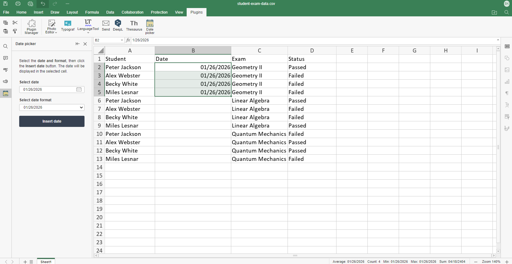 Presentamos el plugin Date Picker: selecciona e inserta fechas con formato en varias celdas sin esfuerzo