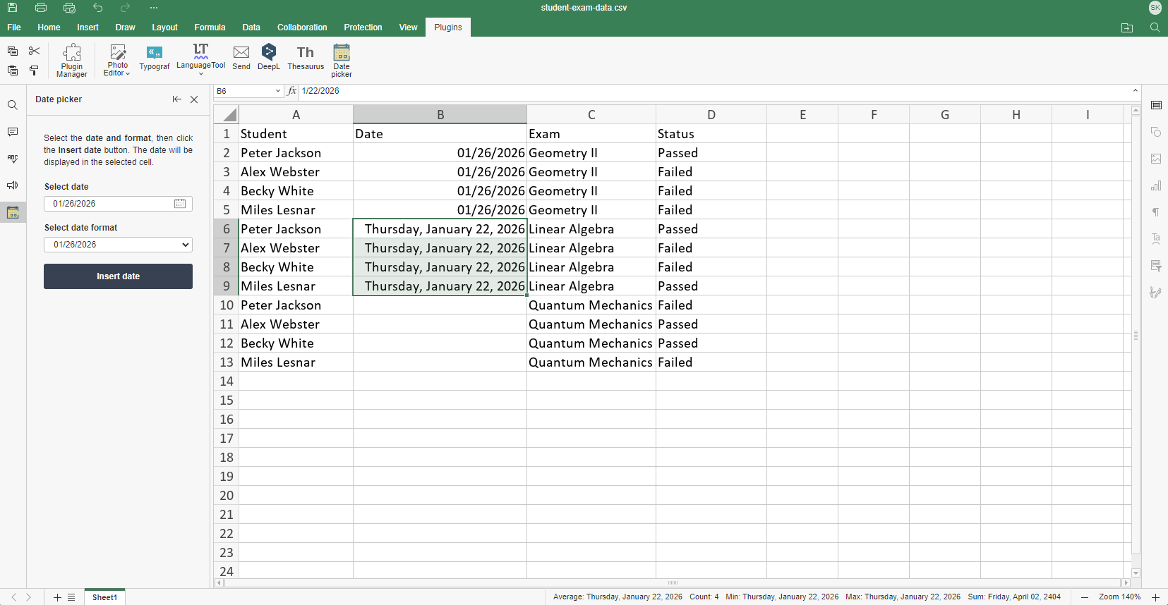 Presentamos el plugin Date Picker: selecciona e inserta fechas con formato en varias celdas sin esfuerzo