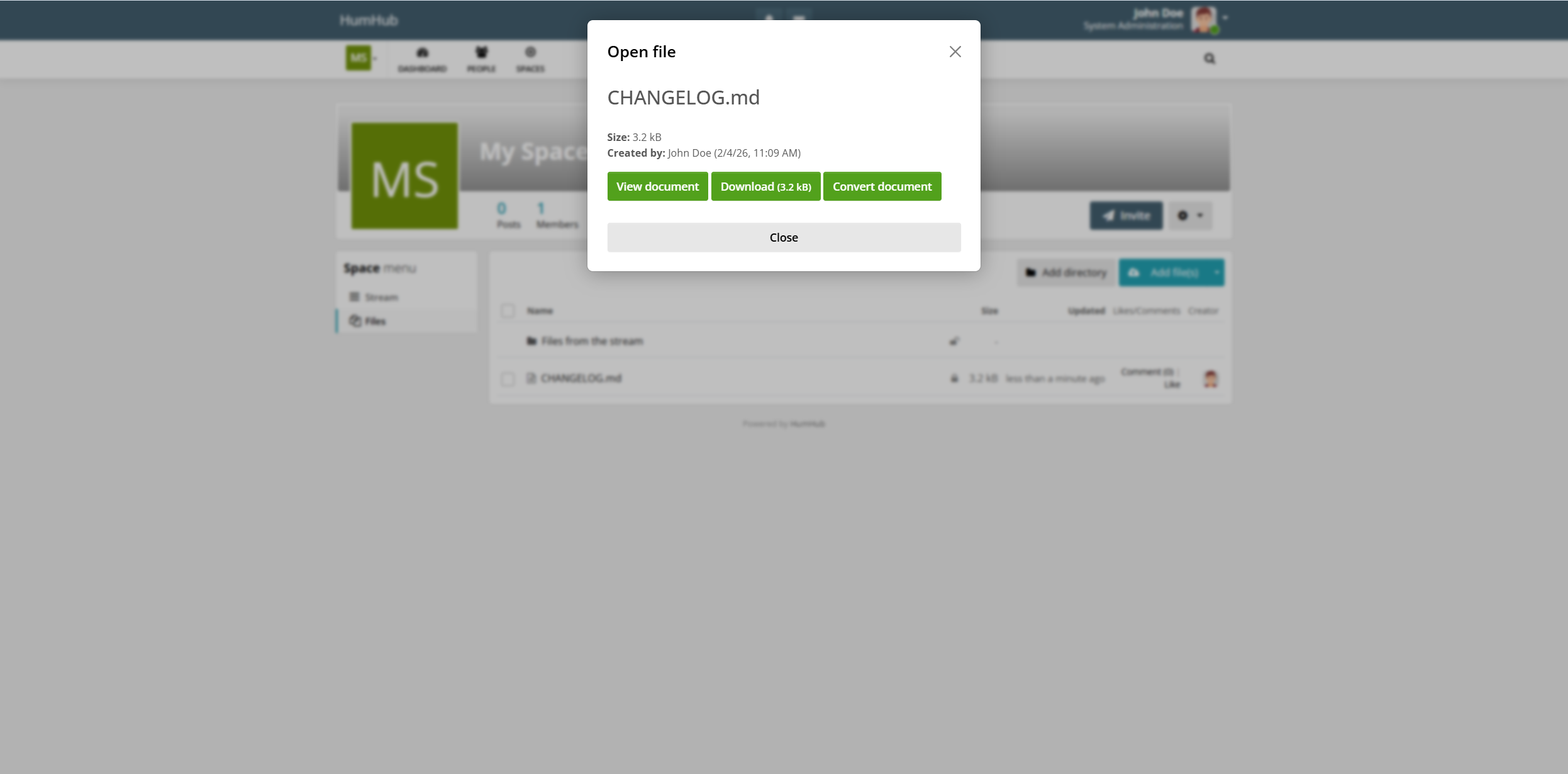 ONLYOFFICE connector v4.0.0 for HumHub released: diagram viewing, new supported file formats and other updates