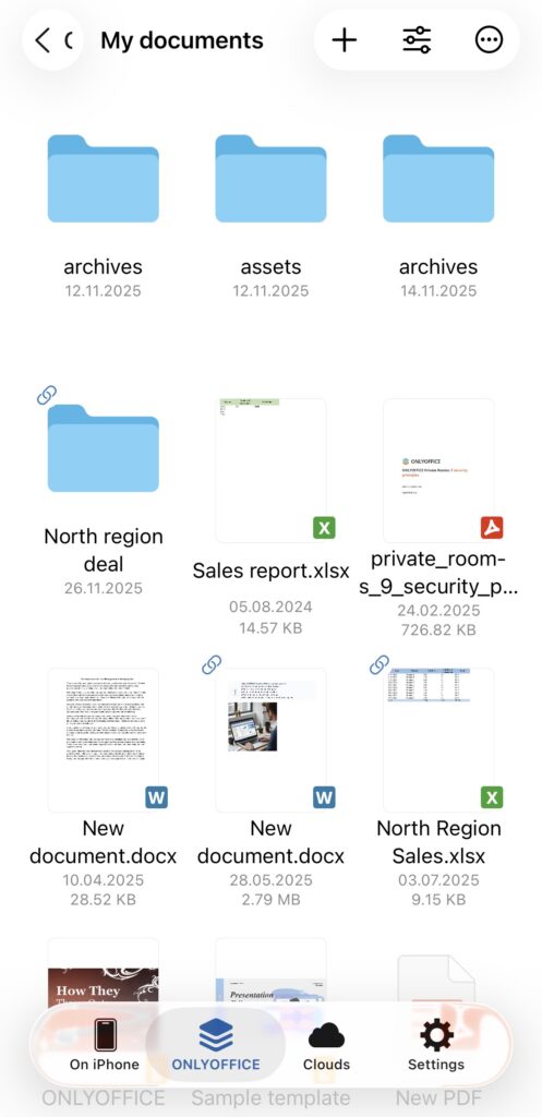 ONLYOFFICE Documents v9.3 for iOS: Liquid Glass support and new ways to open, edit, and save files on the go
