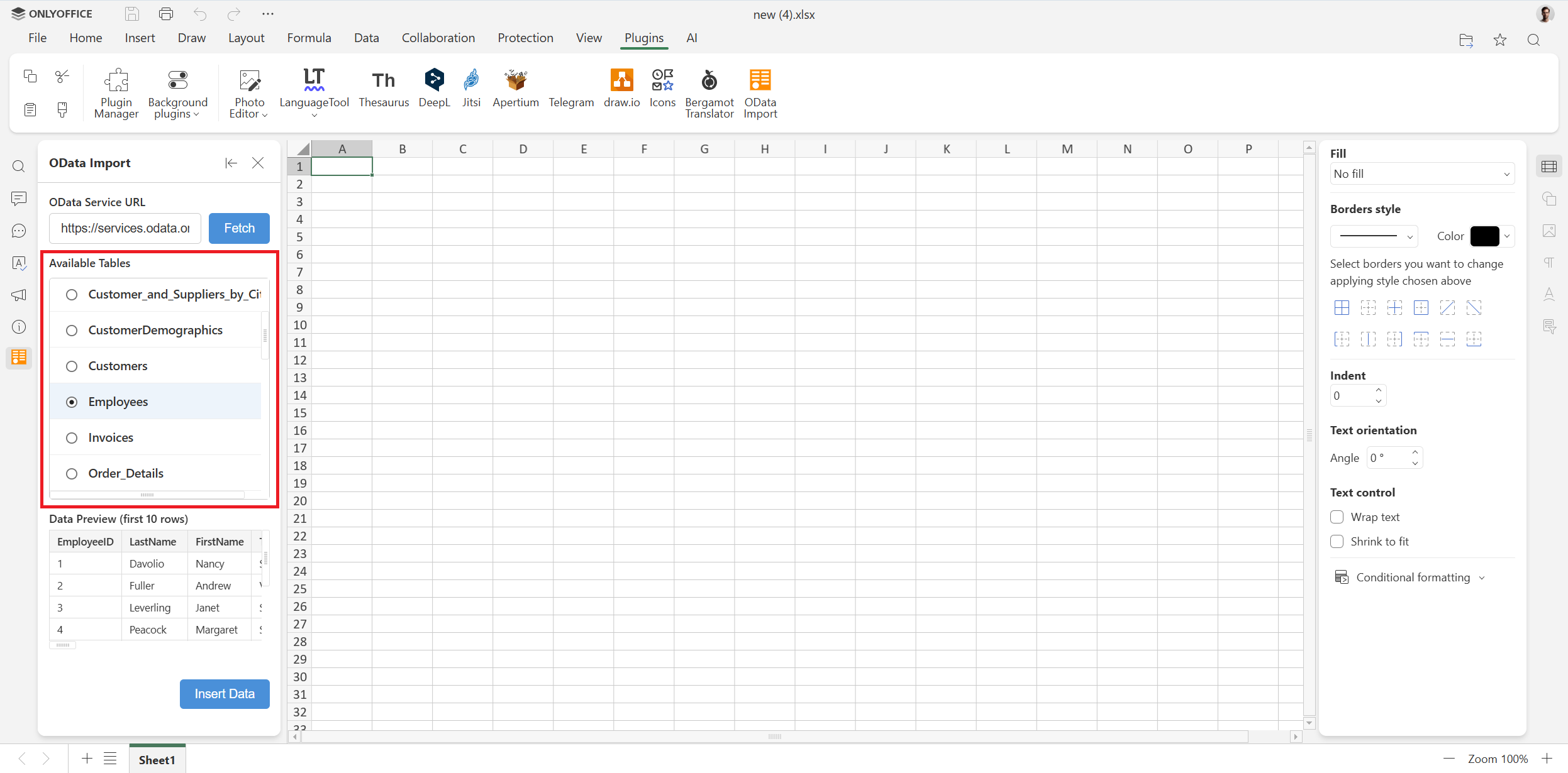 How to write an ONLYOFFICE plugin with AI: the OData Import plugin case