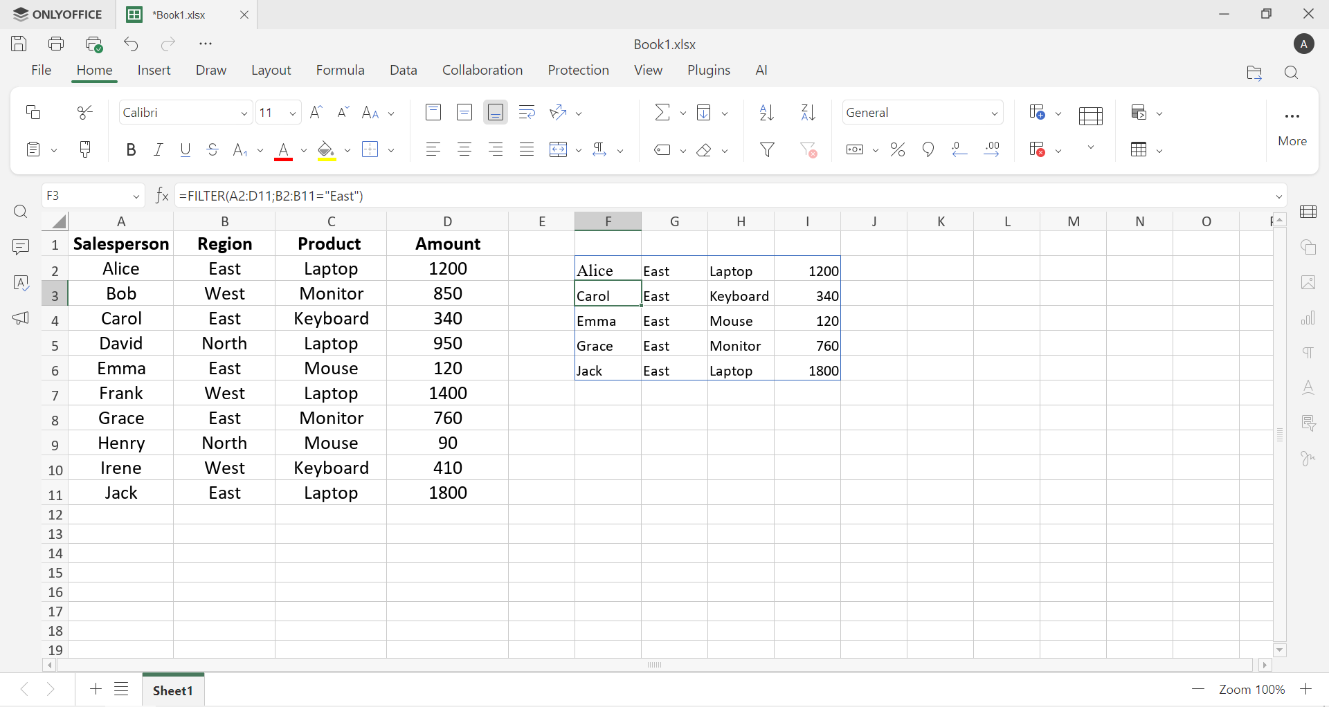 Excelの動的配列を徹底解説：ONLYOFFICEでの実践例
