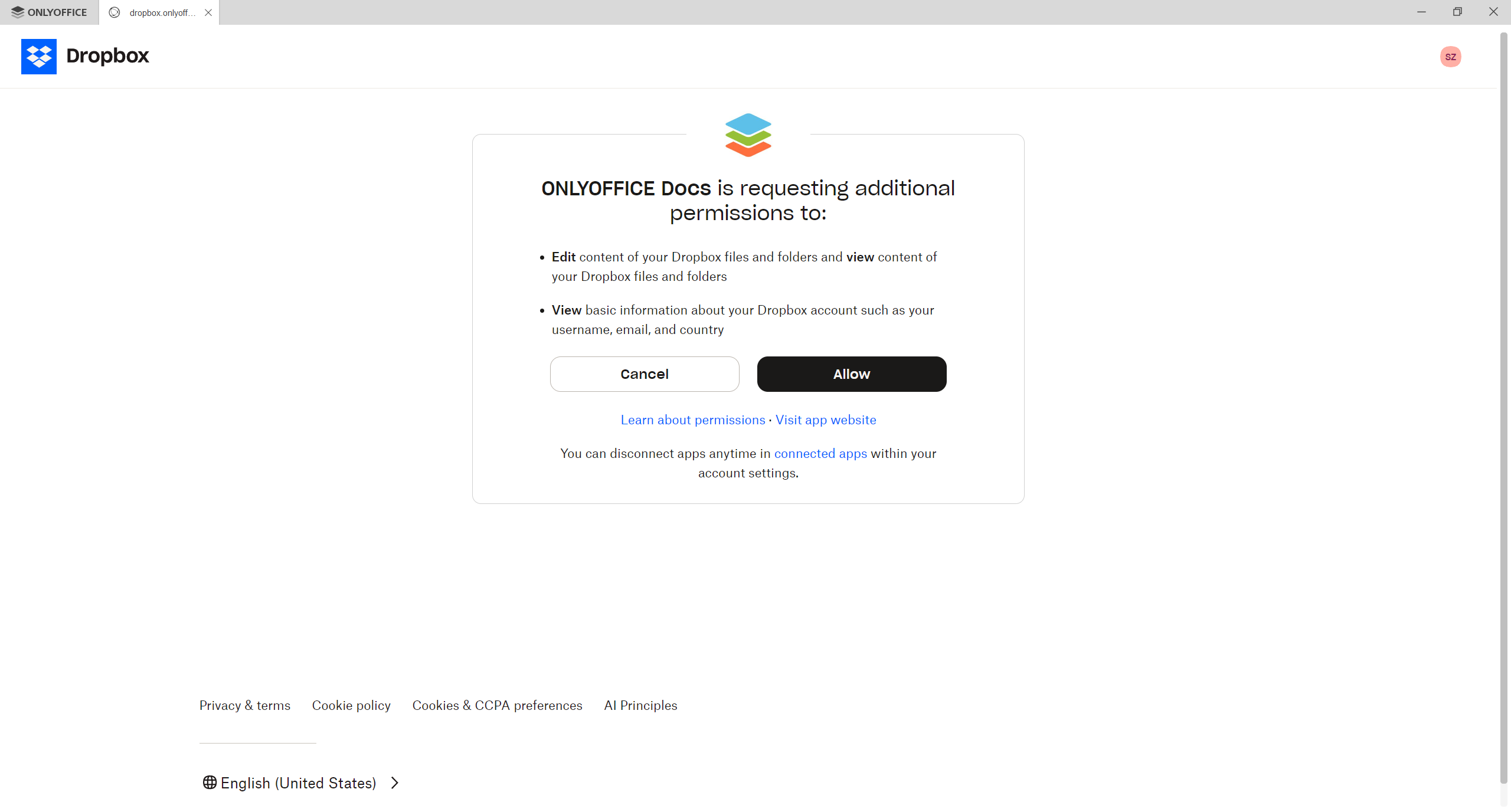 How to edit Dropbox files with ONLYOFFICE Desktop Editors