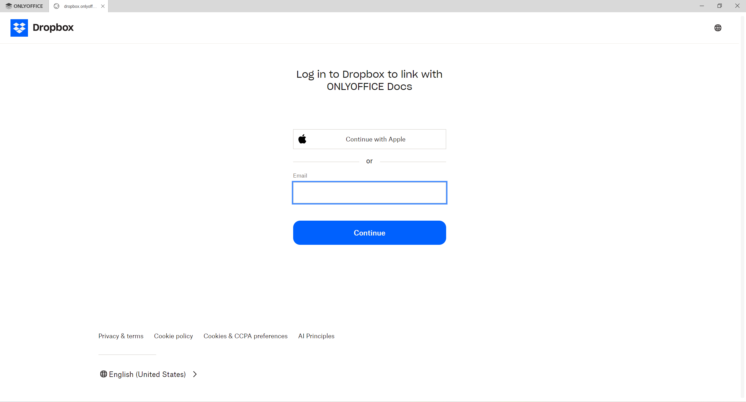 How to edit Dropbox files with ONLYOFFICE Desktop Editors