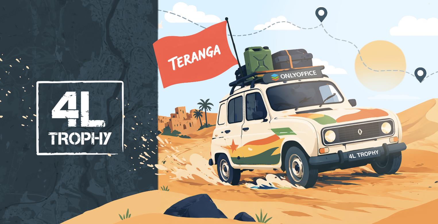 ONLYOFFICE supports team Teranga at the 4L Trophy 2027