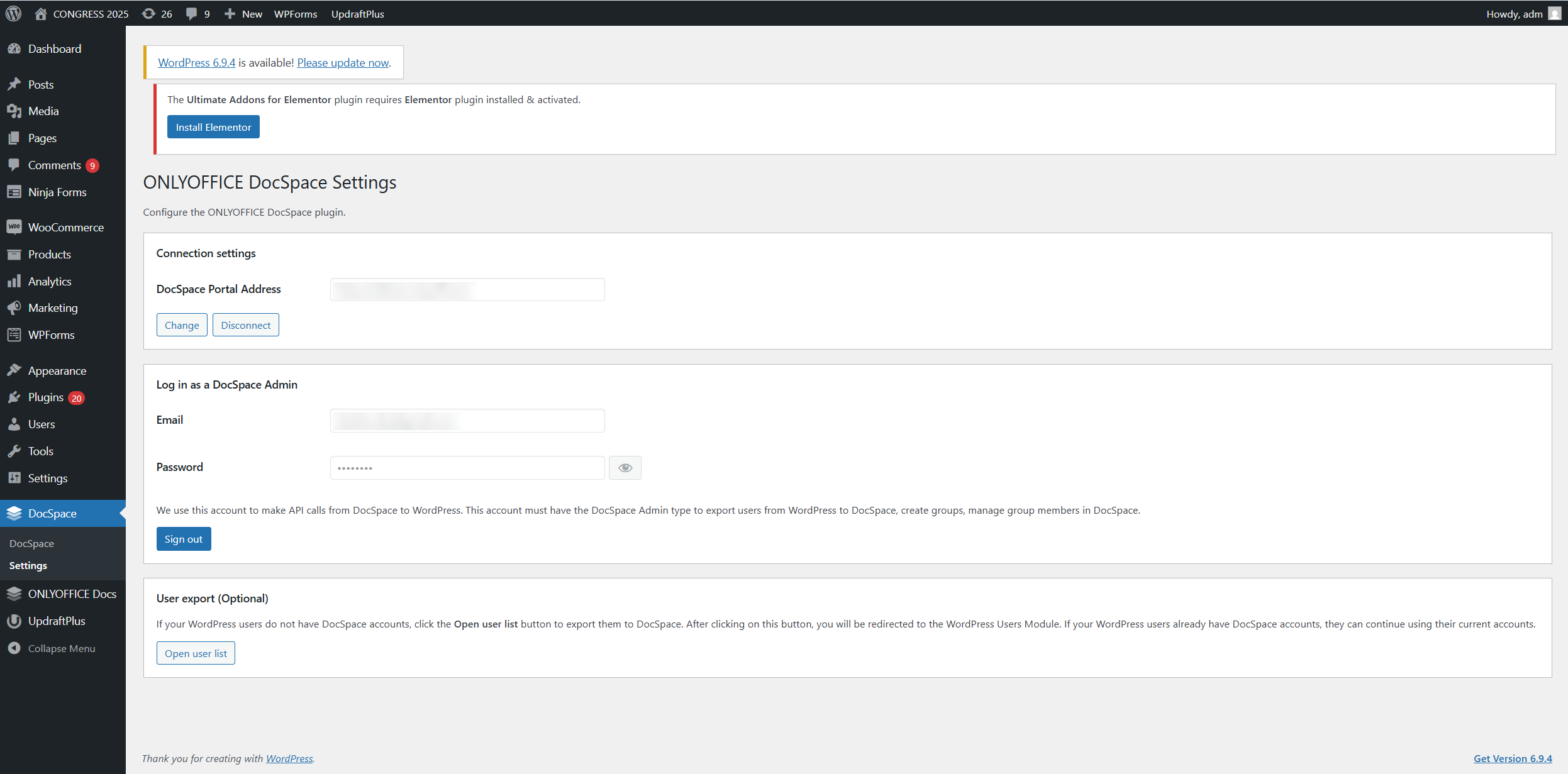 تكامل ONLYOFFICE DocSpace مع WordPress: أضف مشاركة مستندات آمنة والتعاون إلى موقعك الإلكتروني