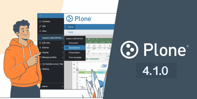 ONLYOFFICE-App v4.1.0 für Plone: ausfüllbare PDF-Formulare und erweiterte Lokalisierung