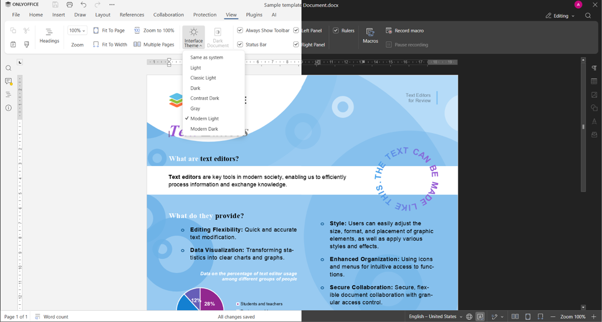 ONLYOFFICEアプリ for Mattermost v2.3.0:ライブビューア、新しいインターフェーステーマと改善された通知