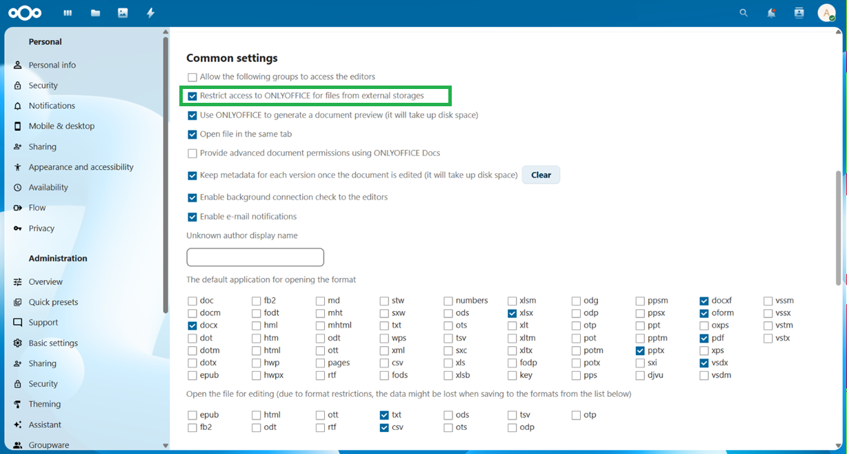 ONLYOFFICE connector for Nextcloud updated: compatibility with Nextcloud 34, improved Mail Merge and sharing control