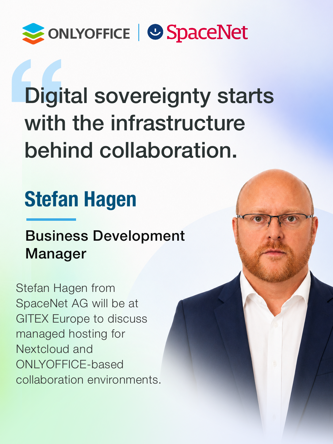 ONLYOFFICE and SpaceNet AG: Sovereign collaboration at GITEX Europe