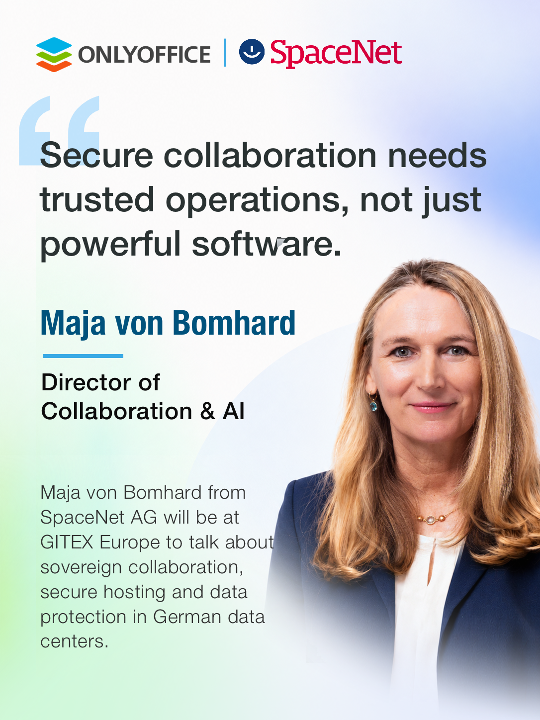 ONLYOFFICE and SpaceNet AG: Sovereign collaboration at GITEX Europe