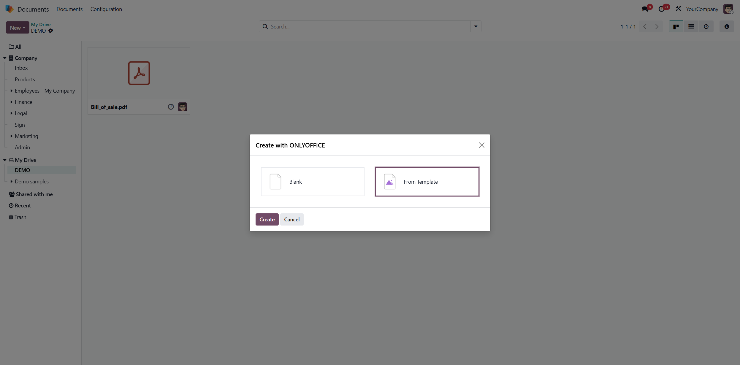 What’s new in the ONLYOFFICE connectors for Odoo: opening PDFs from preview mode, creating documents from form templates and the enhanced Templates module