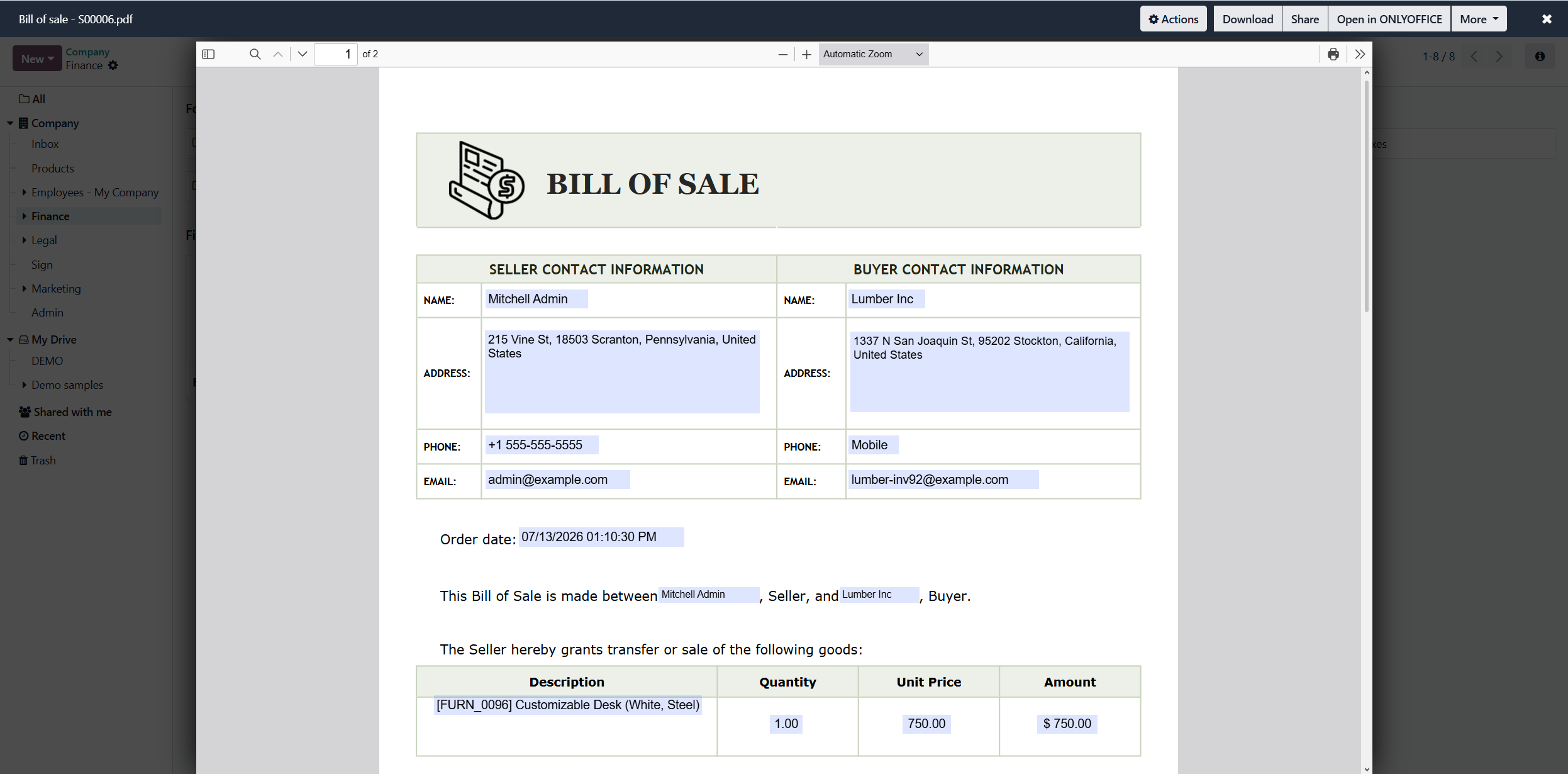 What’s new in the ONLYOFFICE connectors for Odoo: opening PDFs from preview mode, creating documents from form templates and the enhanced Templates module