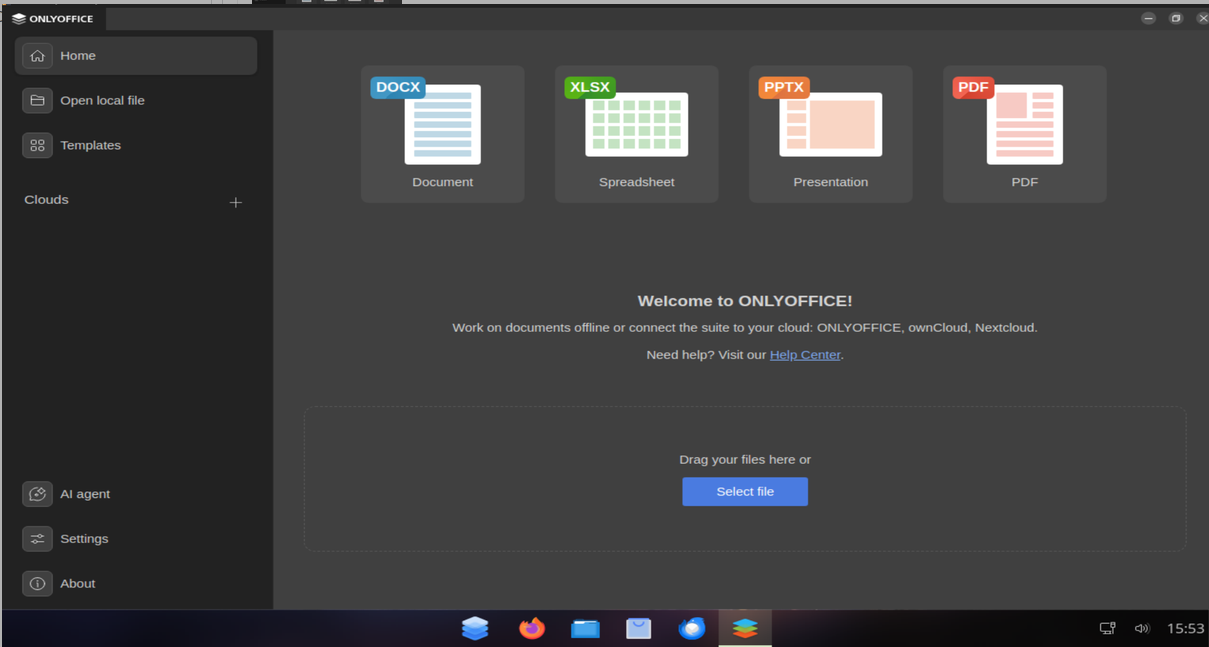 Les éditeurs de bureau ONLYOFFICE sont préinstallés avec TN365 Waydroid