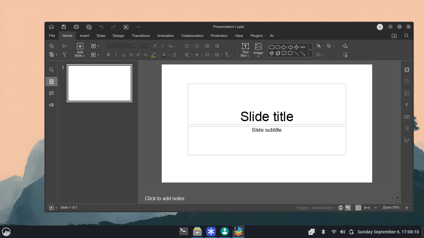 ONLYOFFICE Desktop Editors ist die standardmäßige Bürosoftware auf Liya Linux