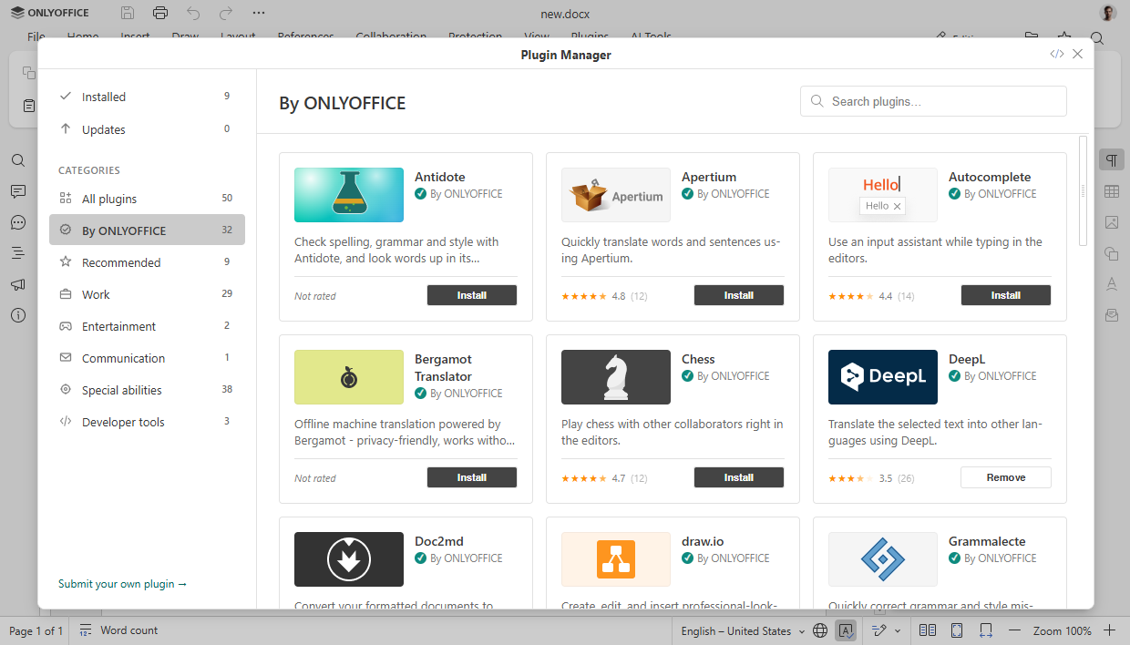 Lernen Sie ONLYOFFICE Docs 10.0 kennen: KI-Tools und modulare Apps, über 50 neue Funktionen, 1.000 Bugfixes, 35 behobene Sicherheitsanfälligkeiten und mehr