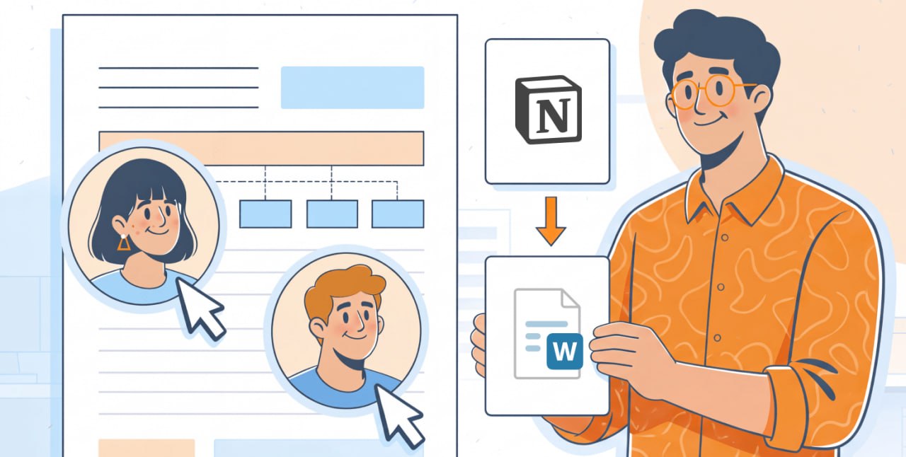 Cómo exportar las páginas de Notion a Word (DOCX) y seguir colaborando después