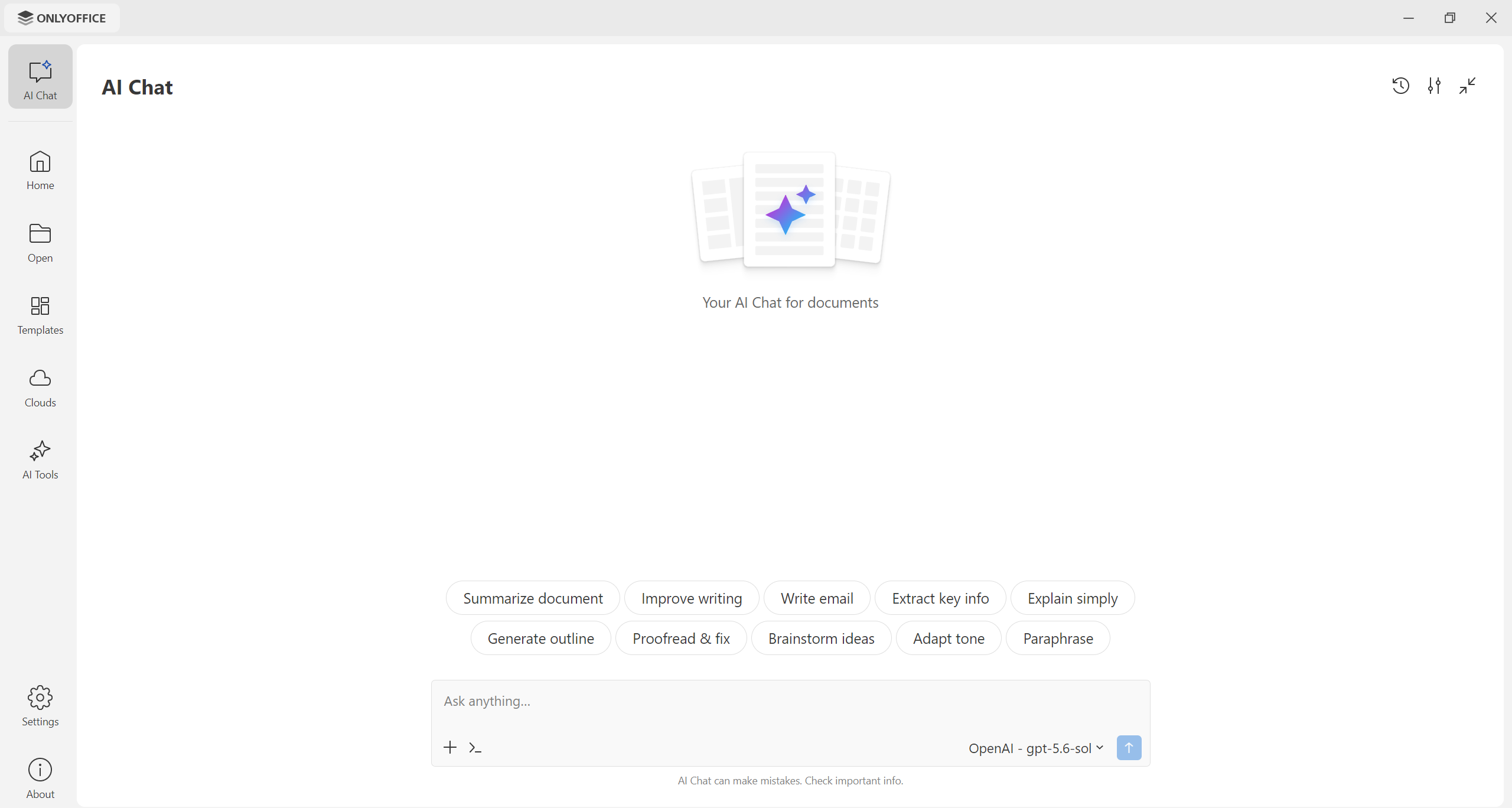 Meet ONLYOFFICE Desktop Editors 10.0: brand-new AI tools, redesigned start window, Odoo as a new cloud provider and more