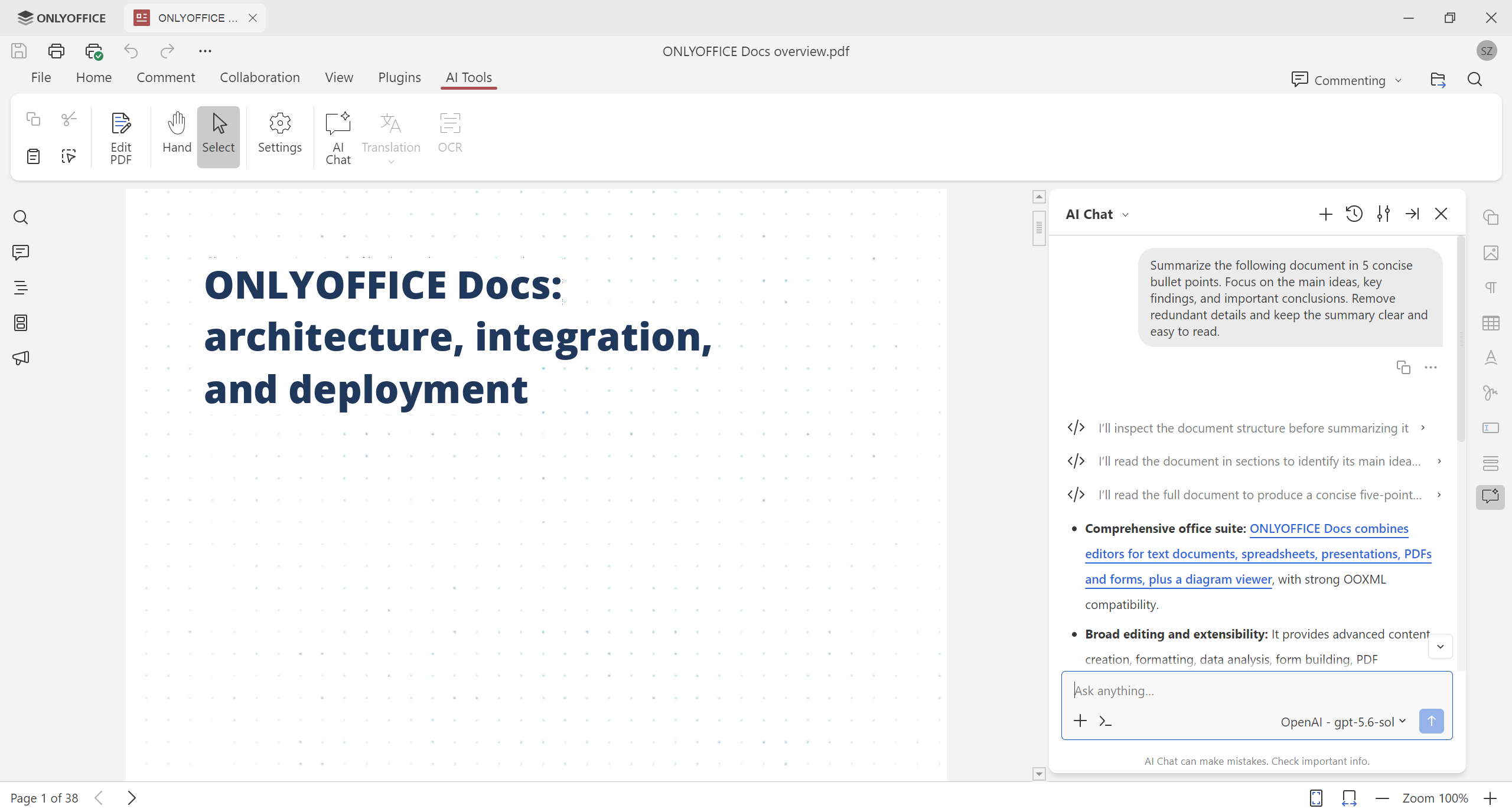 Meet ONLYOFFICE Desktop Editors 10.0: brand-new AI tools, redesigned start window, Odoo as a new cloud provider and more