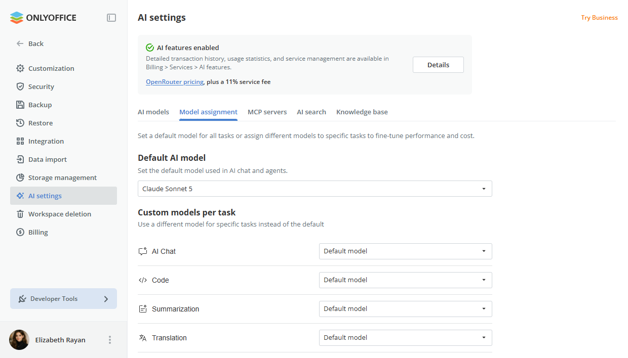 10 Dinge, die Sie über KI in ONLYOFFICE Cloud 10.0 wissen sollten