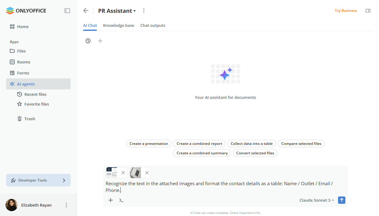 10 Dinge, die Sie über KI in ONLYOFFICE Cloud 10.0 wissen sollten