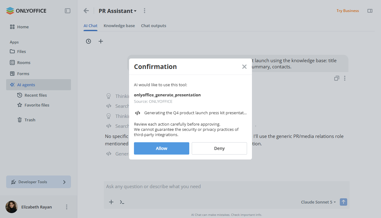 10 Dinge, die Sie über KI in ONLYOFFICE Cloud 10.0 wissen sollten