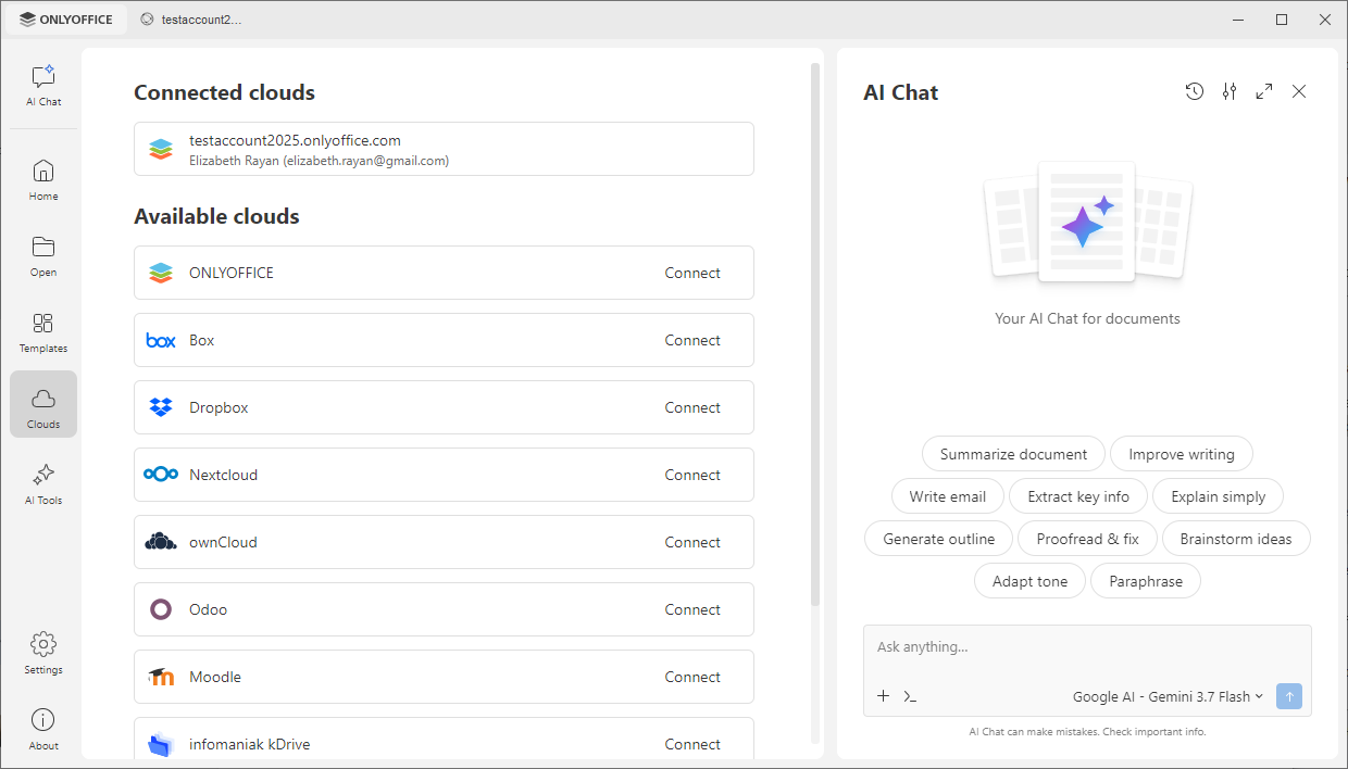 10 Dinge, die Sie über KI in ONLYOFFICE Cloud 10.0 wissen sollten