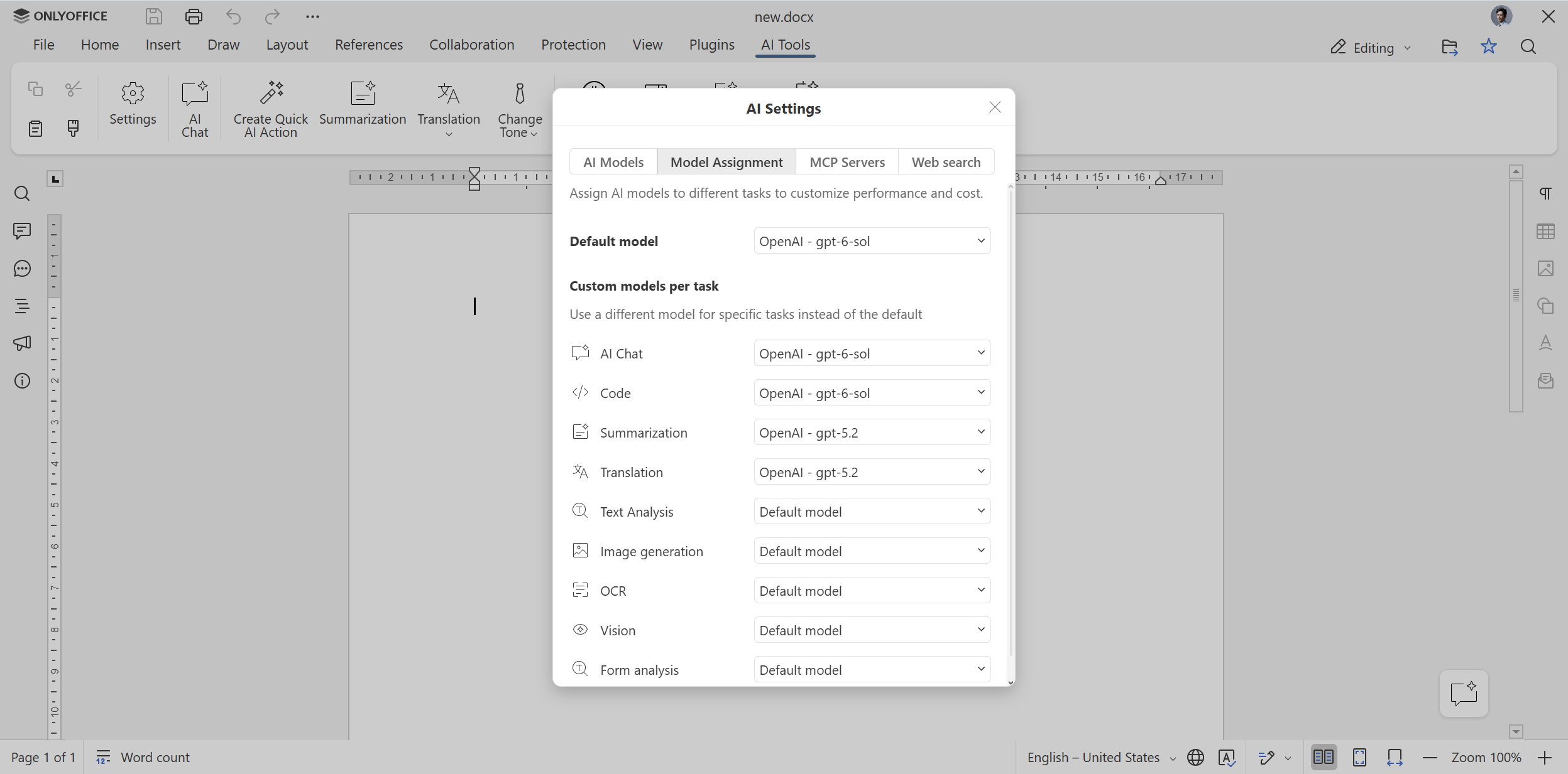 ONLYOFFICE AI-Tools: kontextbewusste KI in Ihren Dokumenten